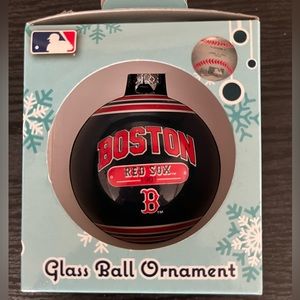 New! MLB Boston Red Sox Colored Glass Ball Christmas Tree Ornament Baseball